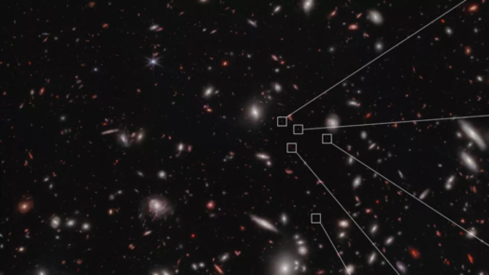 Webb Space Telescope finds galactic protocluster in early universe